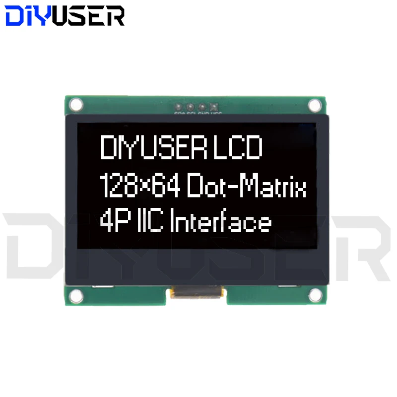 12864 Lcd 4P Iic Interface 12864-59N, Lcd Module, Cog, Met Chinese Lettertype, 128X64 Dot Matrix Scherm Voor Arduino