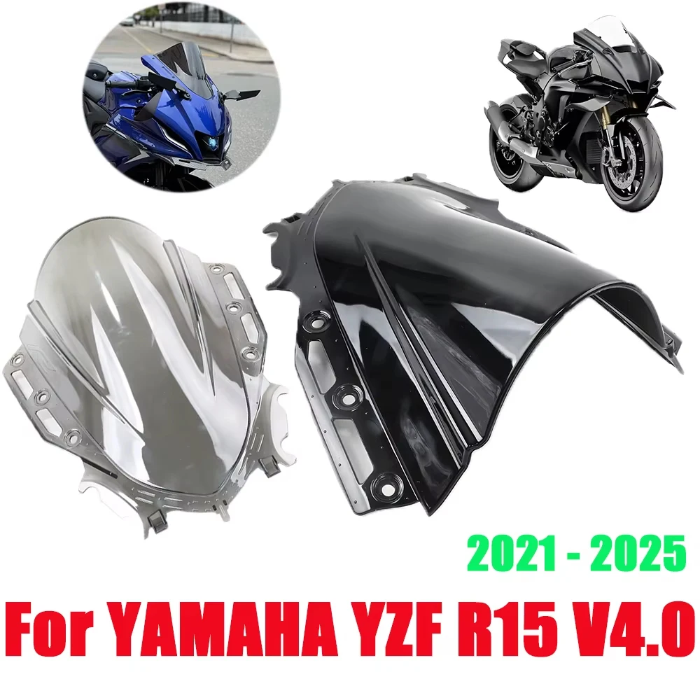 

Motorcycle Accessories Sun Visor Windshield Wind Screen Deflector Windscreen For YAMAHA YZF R15 V4.0 2021 - 2025 2023-24 YZFR15