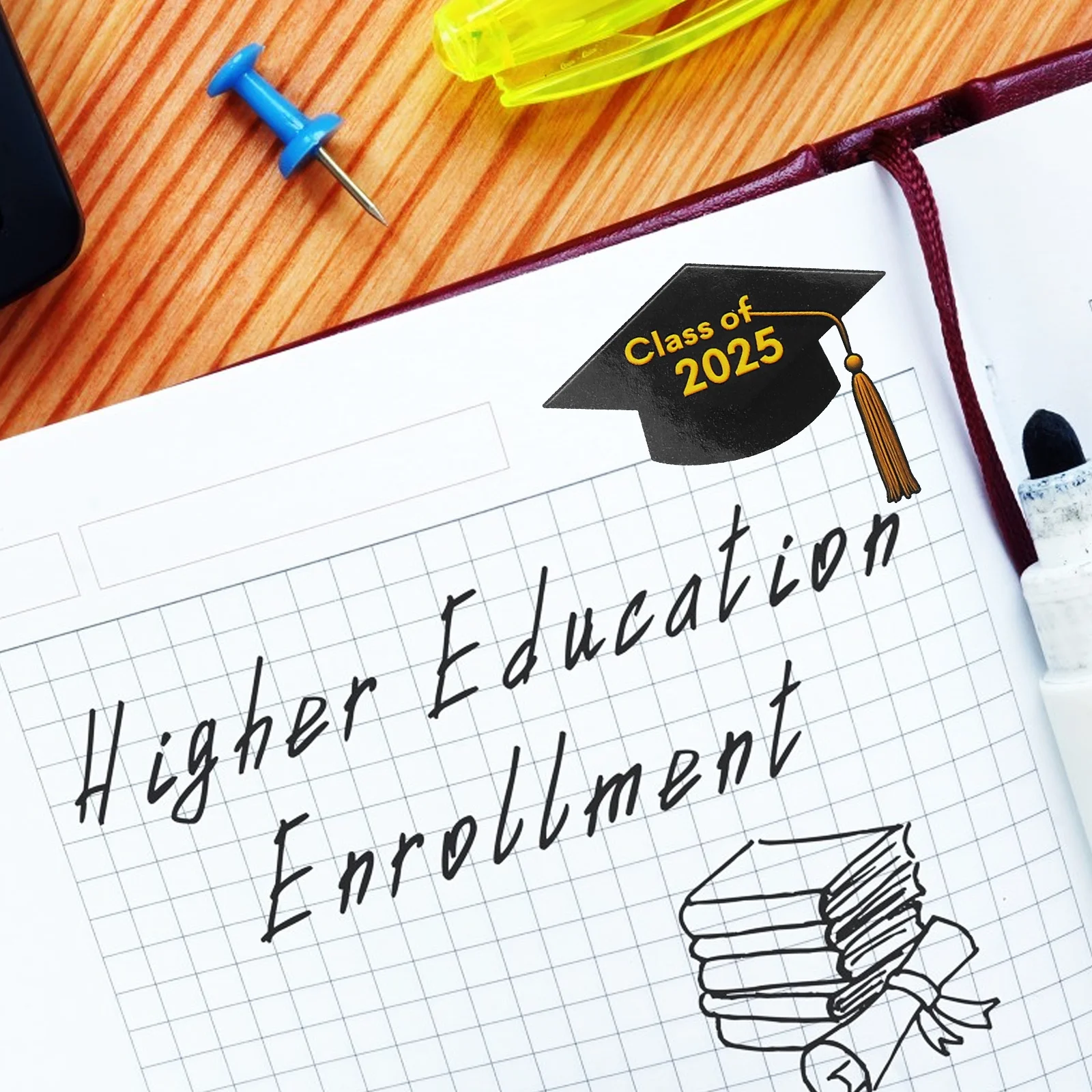 24 قطعة من ملصقات موسم التخرج ذاتية اللصق لغطاء التخرج لتزيين الحفلات وتغليف مخطط وزجاجة مياه #6