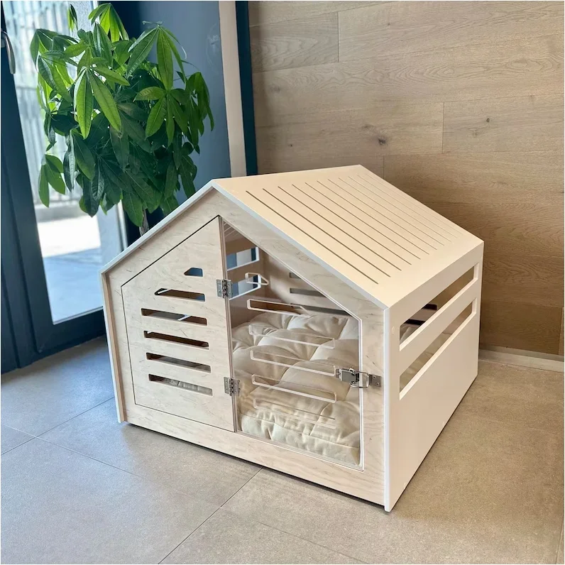 Casa de madera para perros y gatos, muebles modernos y creativos para mascotas, respetuosa con el medio ambiente, para interiores, superventas