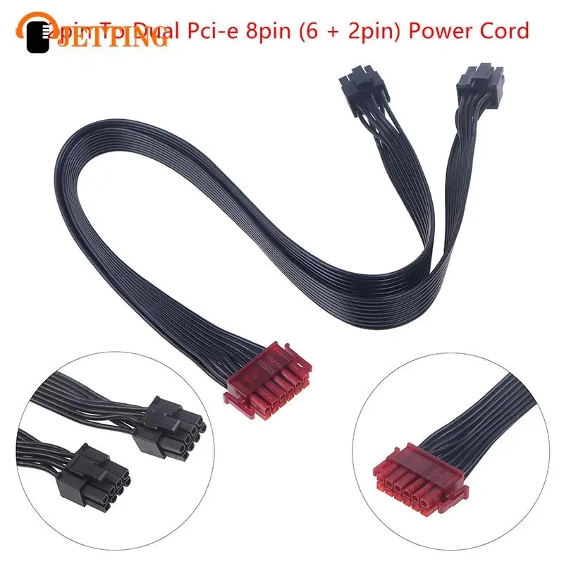 50CM 12pin To Dual Pci-e 8pin (6 + 2pin) Power Cord Psu Module Graphics Cable Card For Enerm Power Cable