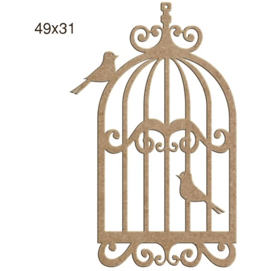 L141 Decorative Bird Cage, Can Be Painted Mdf Trim