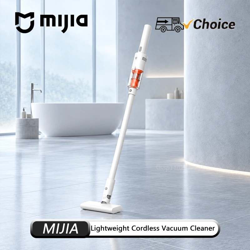 NEW Original MIJIA Lightweight Cordless Vacuum Cleaner 50AW Suction 40Min Runtime 200mL Clear Dust Cup Handheld Home Car Dry CN