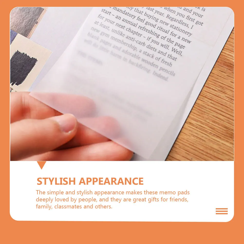 5 шт. водонепроницаемые наклейки для заметок, прозрачные блокноты, прозрачные студенческие канцелярские принадлежности, клейкие блокноты для заметок