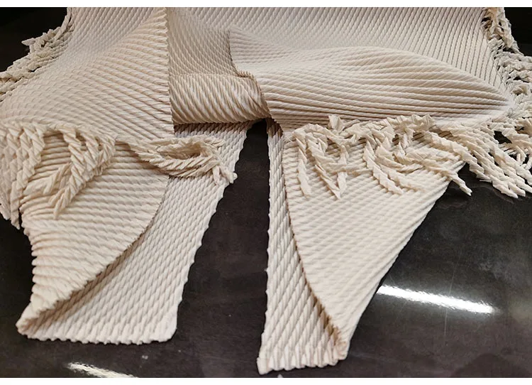 Miyake Design Sense-falda plisada de medio cuerpo con borlas, falda acampanada con cintura elástica fina y versátil para mujer, primavera 2025