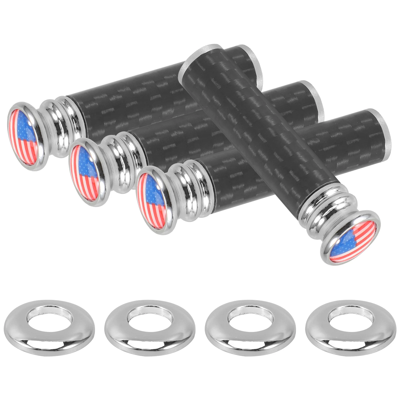 

4 Pcs Carbon Fiber Door Handle Lock Interior Accessories Pull Pin Modifications Knob Knobs