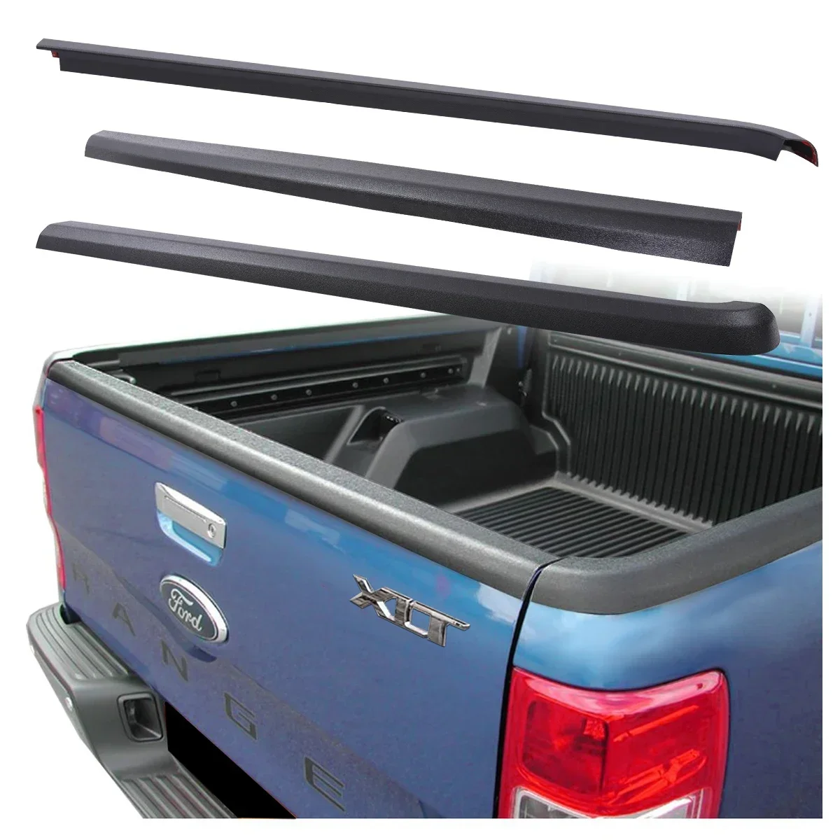 3pcs Tailgate Decorative Strip Rear Spoiler Trim Car Accessories for Ranger T6 T7 T8 2012-2022 Raptor Wildtrak 4x4 Pickup Truck