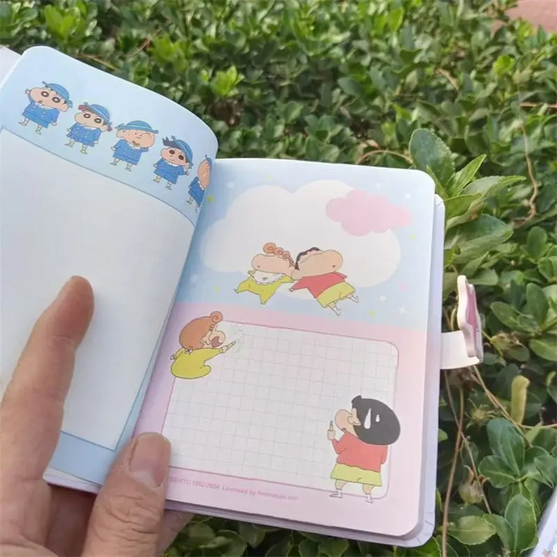 Cahier et cahier d'anime Kawaii Anime, Cahier de dessin animé mignon, Journal de notes à bobine de papier graphique, Plan hebdomadaire, Mémo, Cadeau pour fille, Crayon créatif, Shin Chan