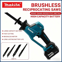 Makita DJR189 cordless brushless electric reciprocating saw rechargeable woodworking metal cutting saw 18V handheld chainsaw