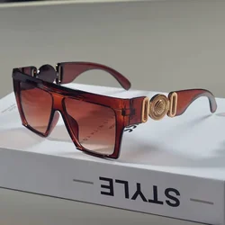 Vintage Square Sunglasses Women Brand Designer Big Frame Sun Glasses Female Fashion Driving Shades Gradient Oculos De Sol