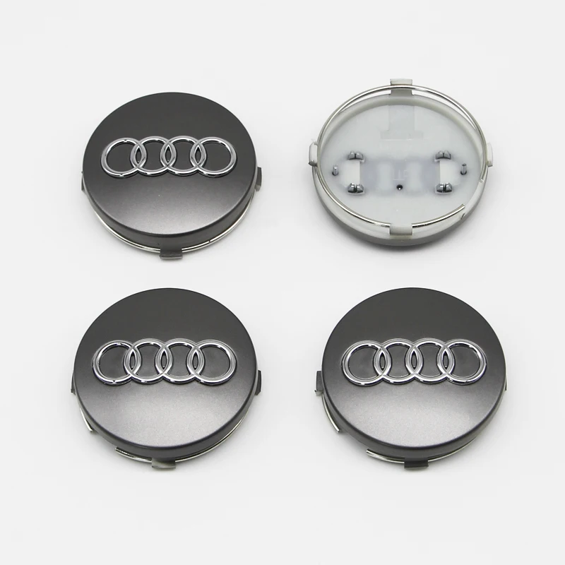 4pcs 60mm 61mm 68mm 69mm Car Styling Wheel Center Cap Hub Covers Badge For Audi TT B5 B6 B7 B8 8P 8V 8L C6 C7 4F A1 A3 A5 A6 Q3