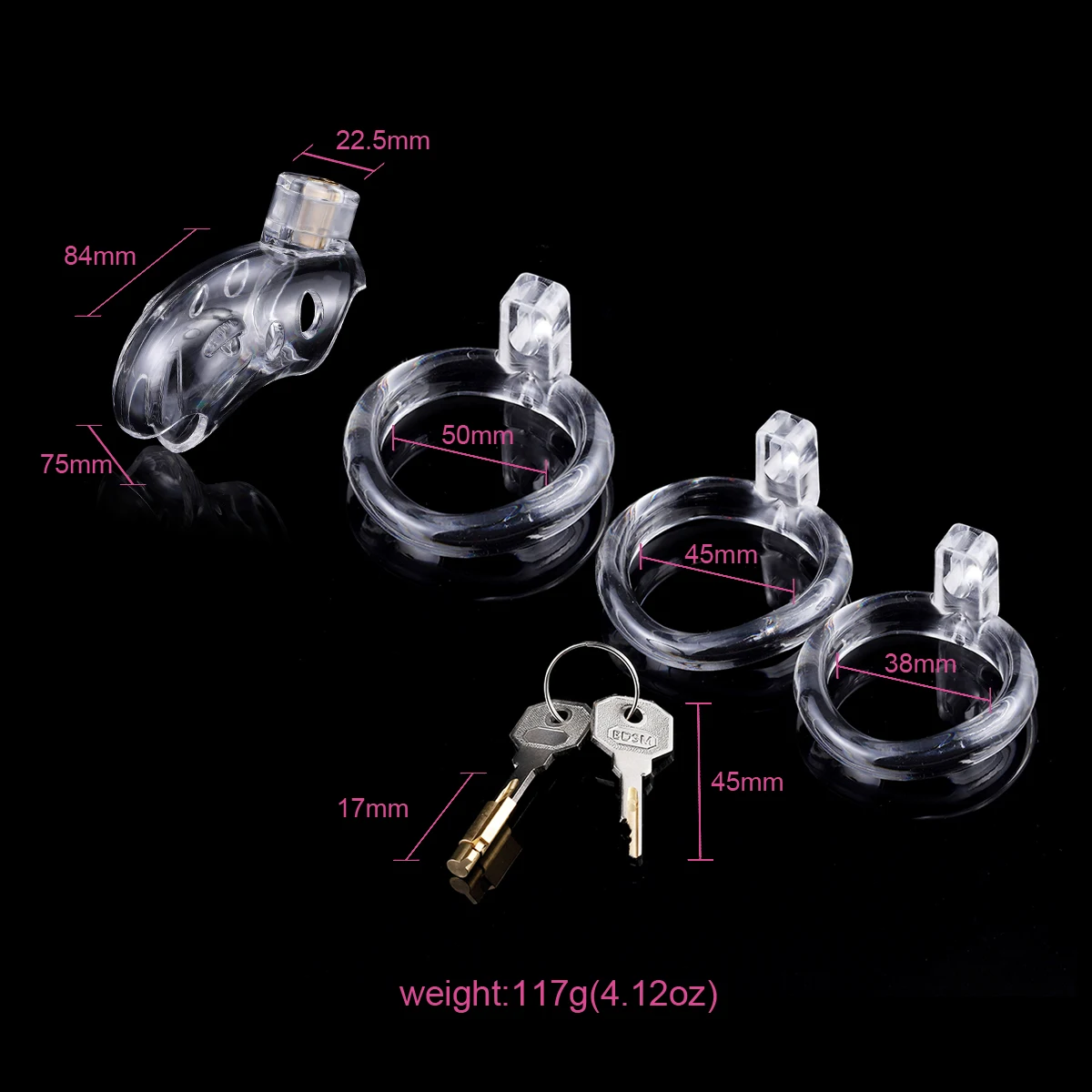 مجموعة واحدة 3 في 1، قفص أقفال العفة من الراتنج للرجال، قيود SM للاستمناء، جهاز عفة القضيب، قفص القضيب، ألعاب جنسية للبالغين #4