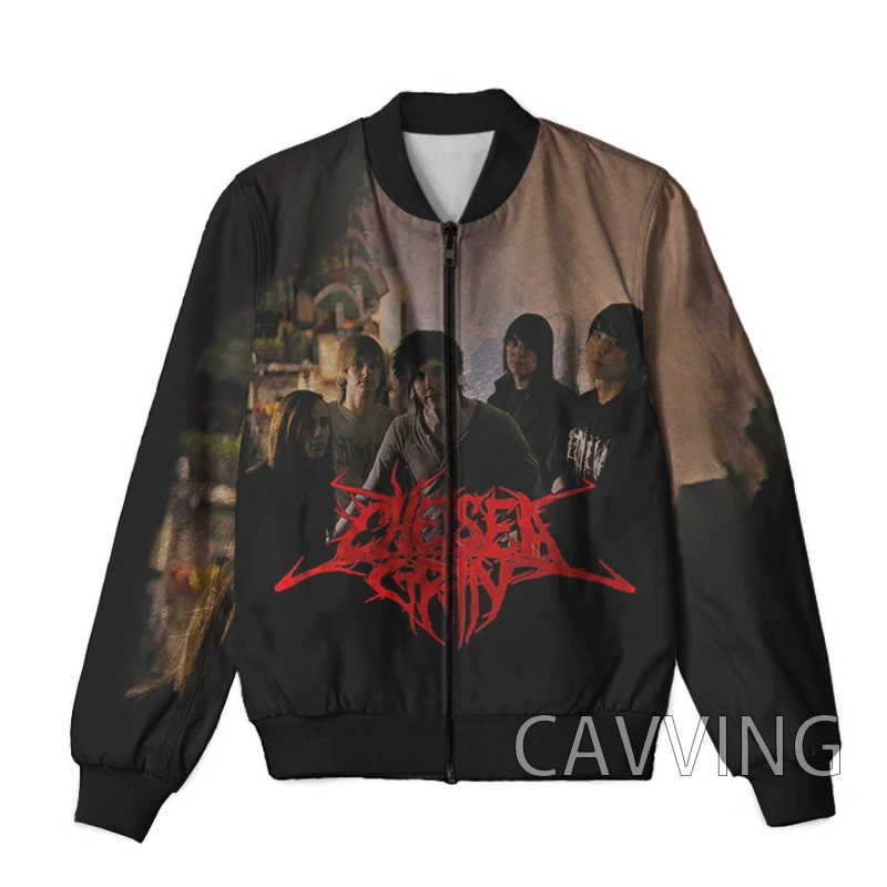 New Fashion Women/Men's 3D Print  Chelsea Grin  Rock  Zipper Bomber Jackets Men Overcoat Mens Coat Zip Up Jackets  J02 - view 3