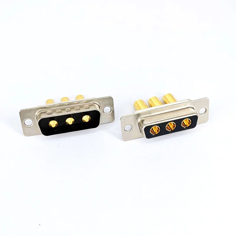 20PCS Gold Plated 3W3 40A MALE/FEMALE High Current CONNECTOR D-SUB Adapter Solder Type 3Pin Plug Socket Welding High Power DB3