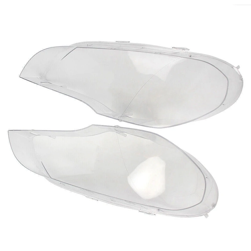 1Pair Car Headlight Shade Transparent Lampshade Headlight Cover (LH+RH) 63117288998 63117288999 For BMW X5 E70 2007-2013