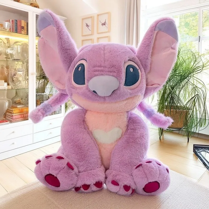 디즈니 커플 시리즈 75cm 대형 릴로 & 스티치 봉제인형 스티치 인형 부드러운 방 장식 베개 장난감 소녀 크리스마스 선물