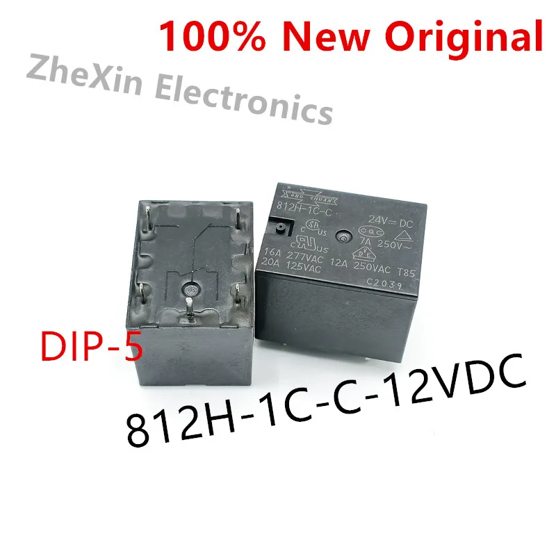 5-10PCS/Lot   812H-1C-C-12VDC 、812H-1C-C-24VDC 、812H-1C-C-5VDC   DIP-5   New Power Relay  812H-1C-C-24V   812H-1C-C