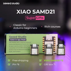 Seeed Studio XIAO SAMD21 (3PCS) Mini Arduino Compatible Dev Board with SAMD21G18 MCU,Support Arduino IDE,MicroPython,Platform IO