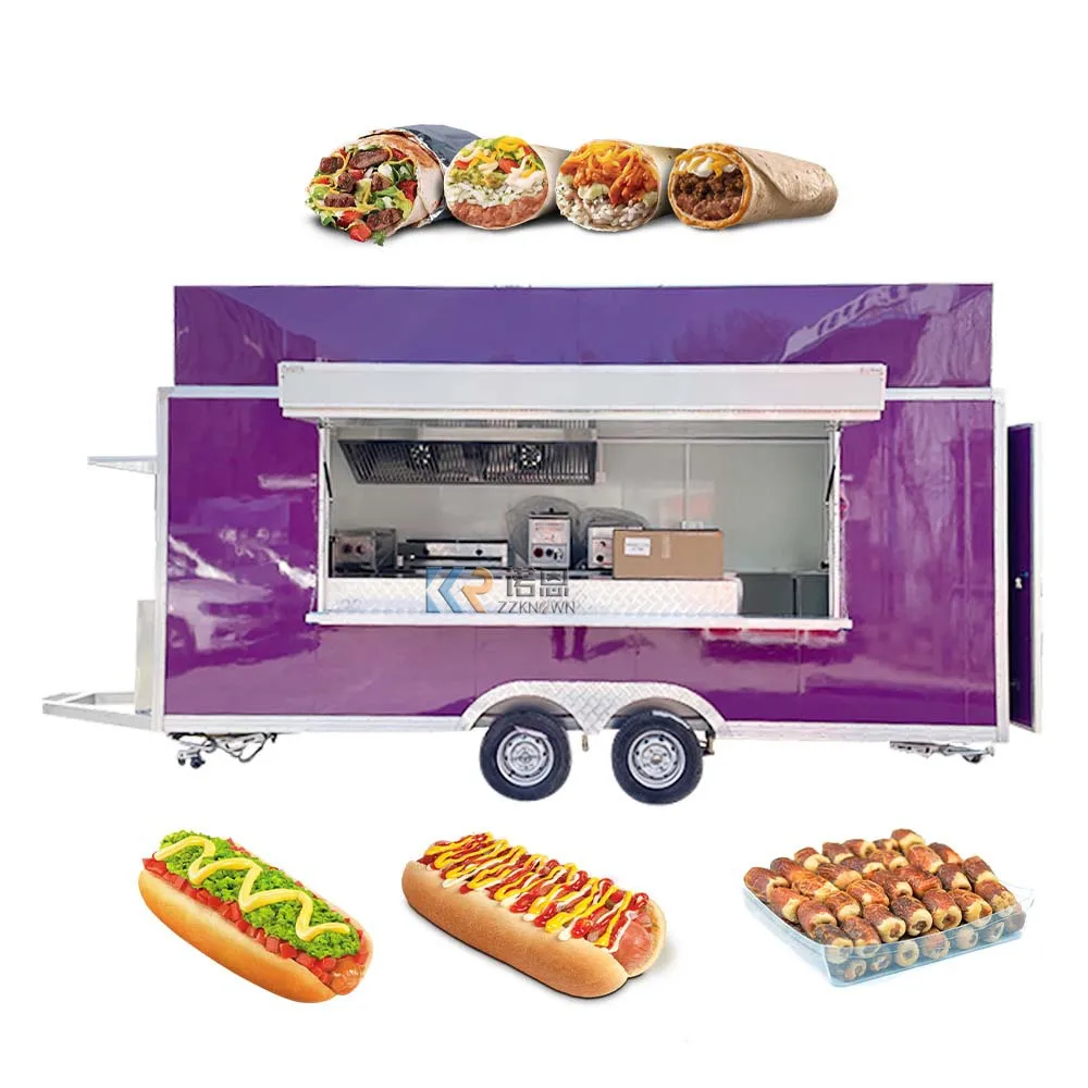 2023 Food Truck Usa Standard Mobile Carts In Pure Body Fast USA Standard Caravan Trailer Service Cart