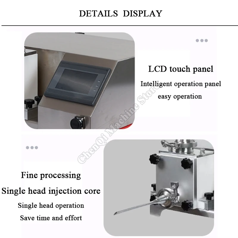 Cream Puff Filling Machine Hard Ice Cream Fruit Jar Jam Filling Machine Automatic 20L Jam Infusion Machine