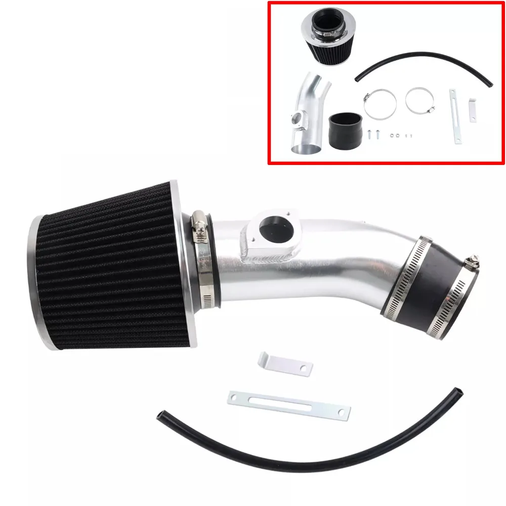 Aluminum Short Ram Air Intake Pipe Filter Black For 2014-2016 Mazda3 Mazda6 With 2.5L 4-cyl Transmission Engine