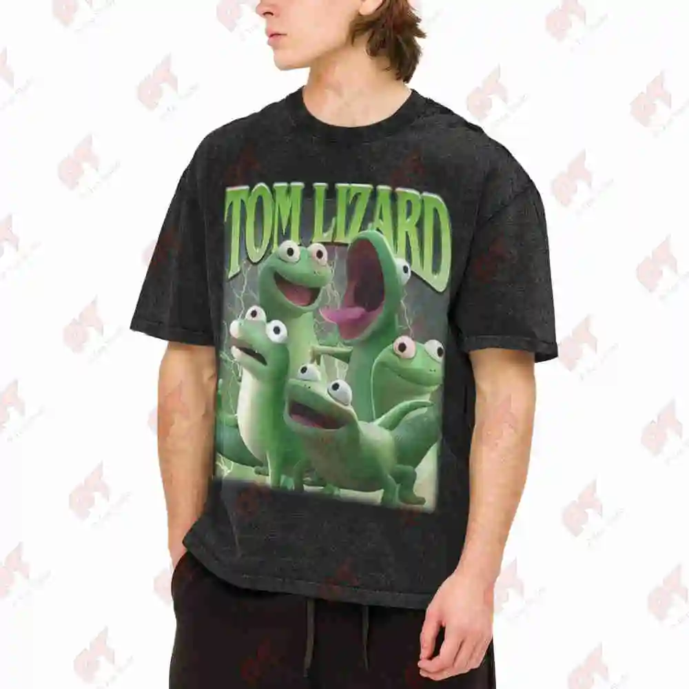 Tom Lizard Hoppers Vintage Washed Tee Pure Cotton T-Shirt