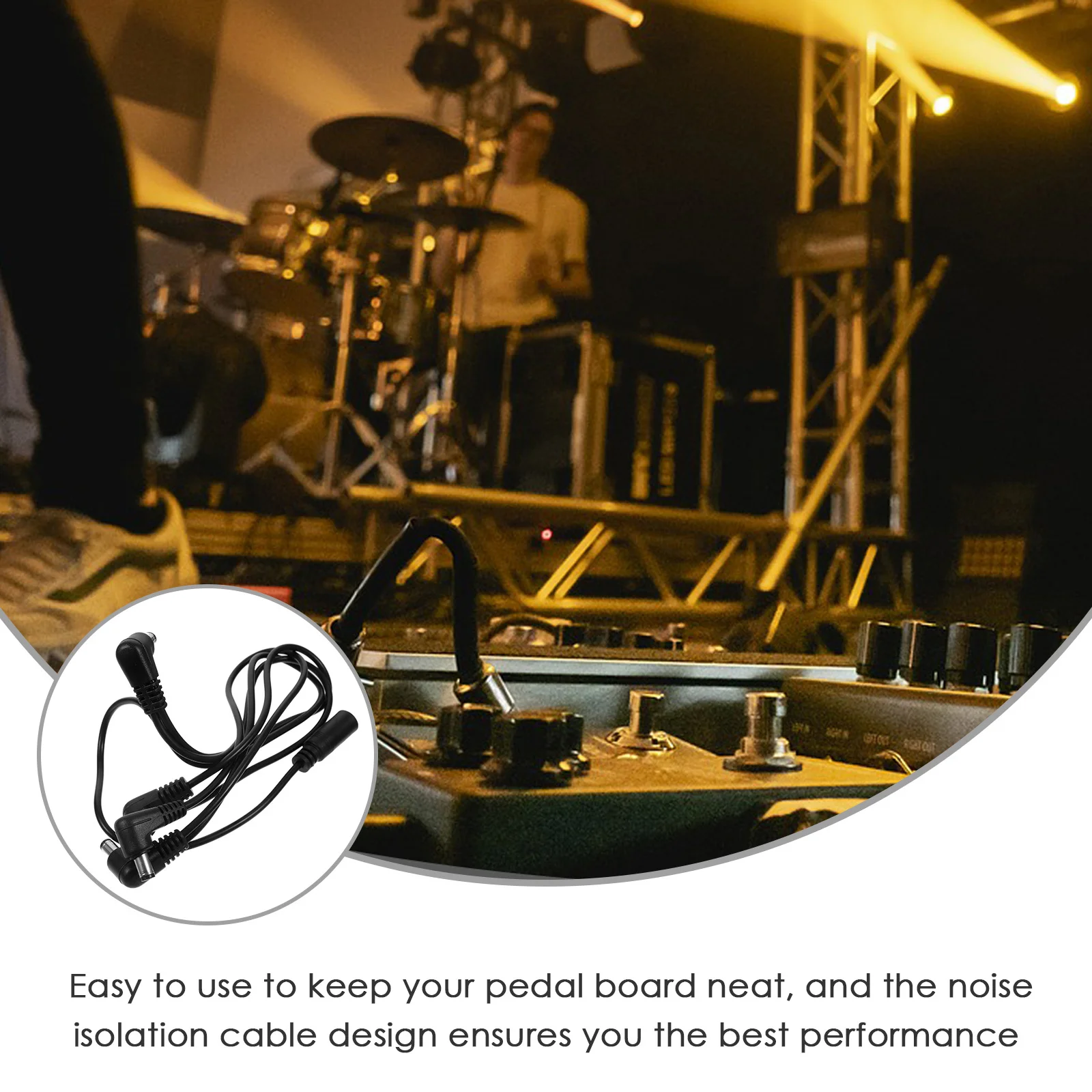 Cordon d'alimentation pour pédale de guitare, 1 pièce, câble d'alimentation pour effecteur Premium, Isolation du bruit pour performances stables, fourniture d'effet de guitare électrique