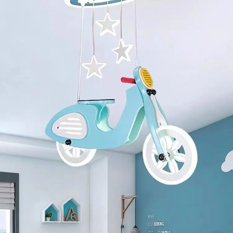 Bicycle cartoon creative fun ceiling chandelier