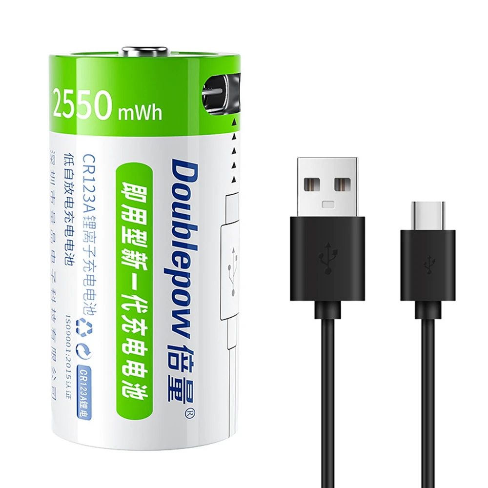 12 teile/los 2550mwh cr123a wiederauf ladbare batterie 3,7 v usb lithium wiederauf ladbare batterie typ c schnitts telle laden