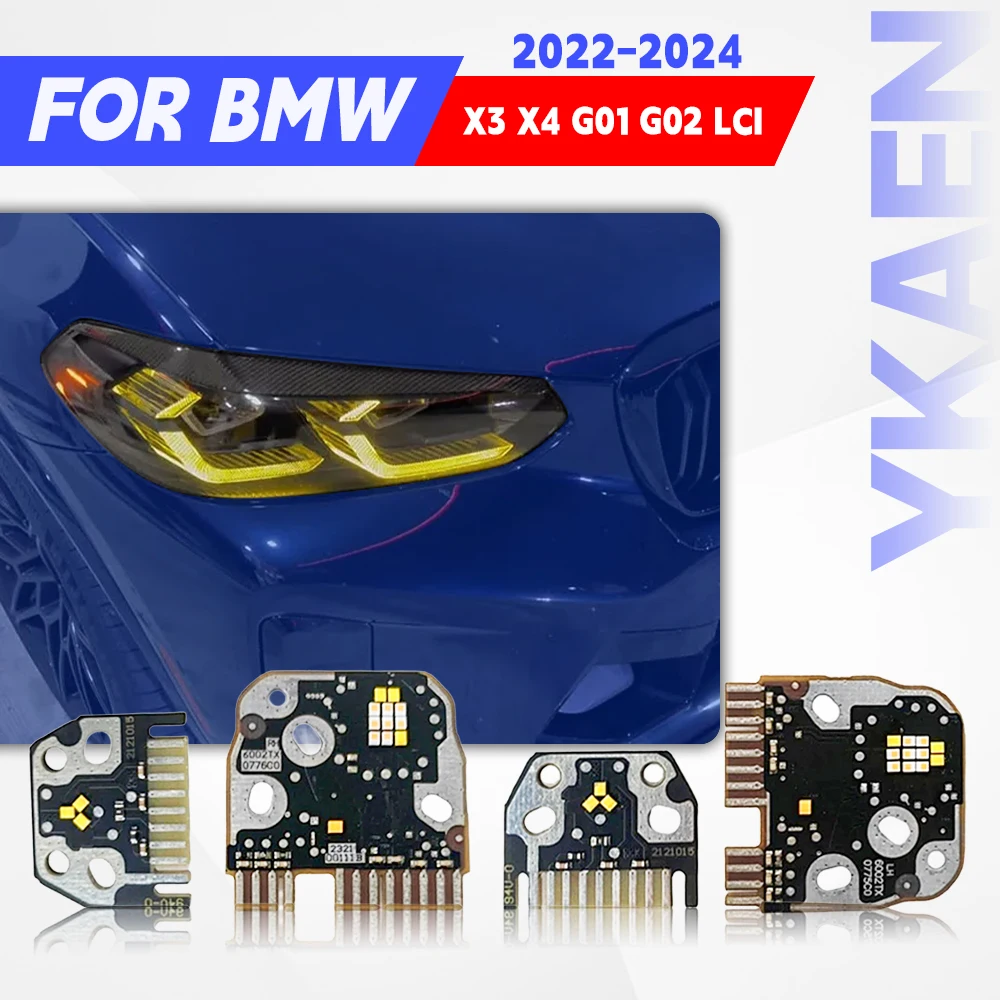 

Желтые светодиодные чипы Angel Eye DRL для BMW X3 G01 X3M F97 X4 G02 X4M F98 LCI 2022-2024 фары дневных ходовых огней
