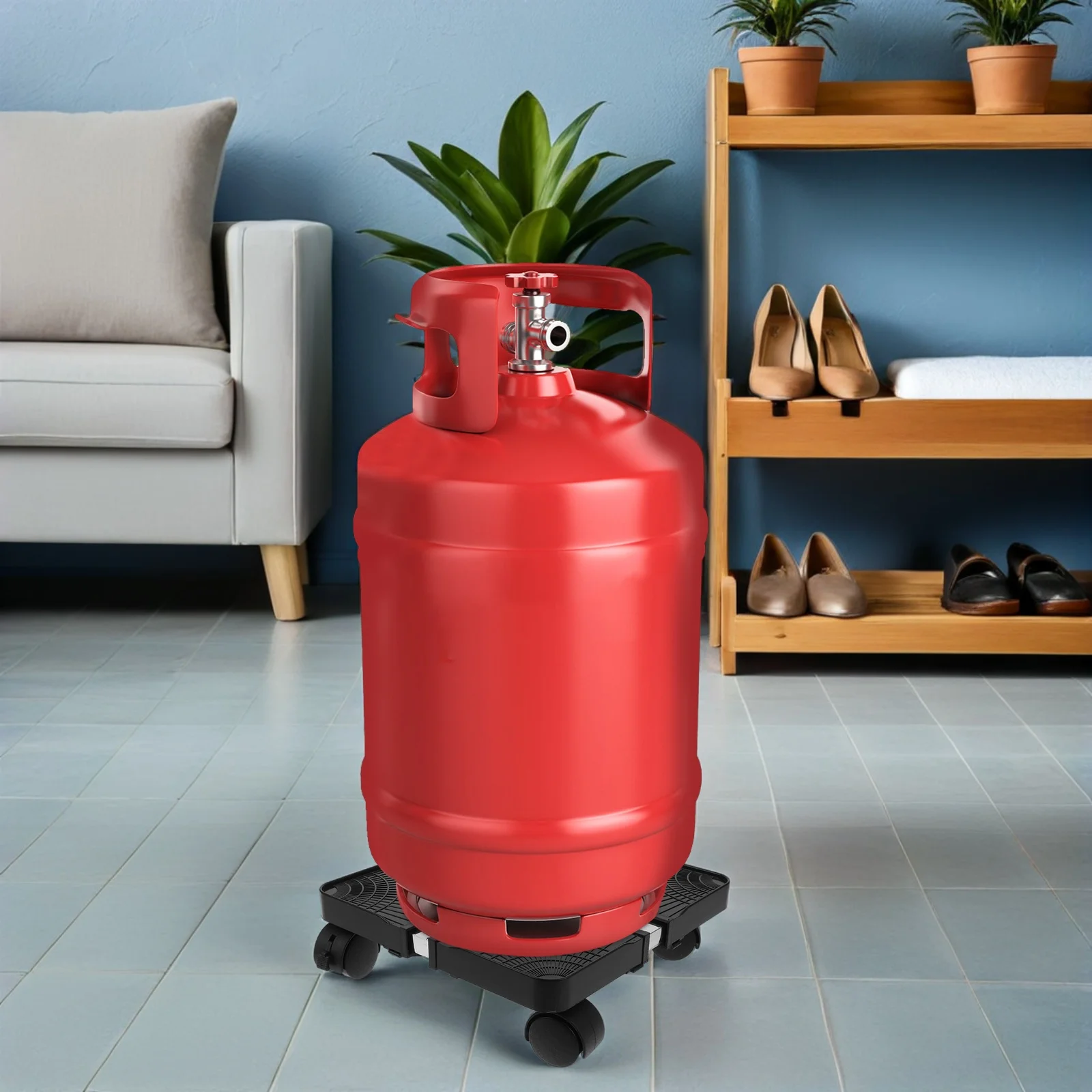 

Многофункциональная подставка для растений 9,45-15 дюймов, регулируемая сверхмощная подвижная подставка, подвижный поднос для цветочного горшка для внутреннего и наружного использования