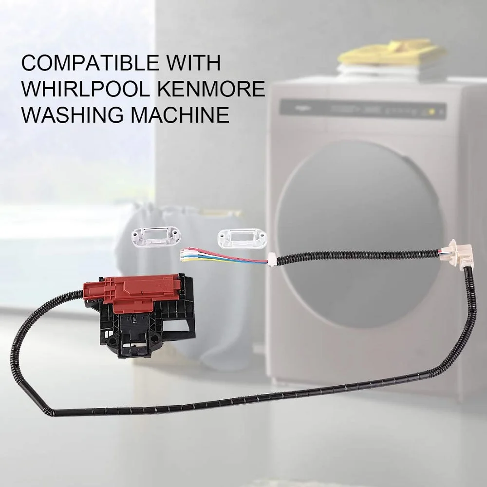 W10404050 Lid Lock Latch Switch (4 Wire Switch) Compatible With Whirlpool Washing Machine W10238287 AP5263307 PS3497627