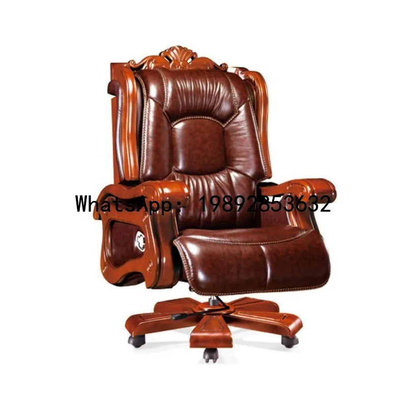 

X6 Luxury Executive Chair Reclining Top Layer Cowhide Executive Chair Home Flower Stand Office Chair