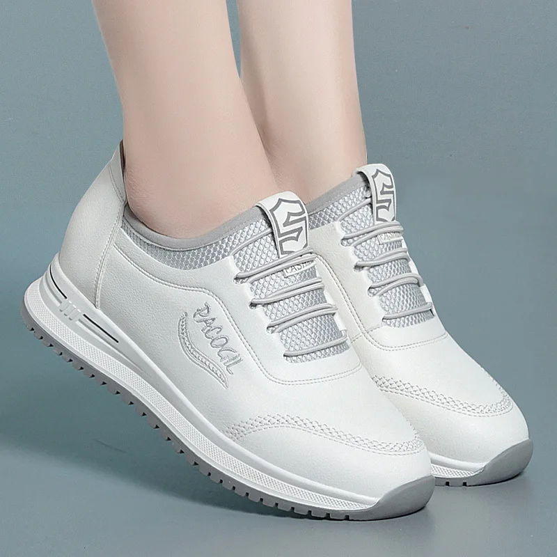 Little White Shoes Women\'s 2024 New Sports Casual Soft Single Shoes Spring Autumn Designer Sneakers Middle-aged And Elderly