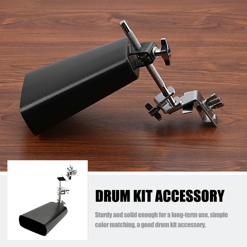 

Premium Metal Cowbell for Drum Kit Replacement Sturdy Accessory Loud Rich Sound Music Instrument Part for Professionals