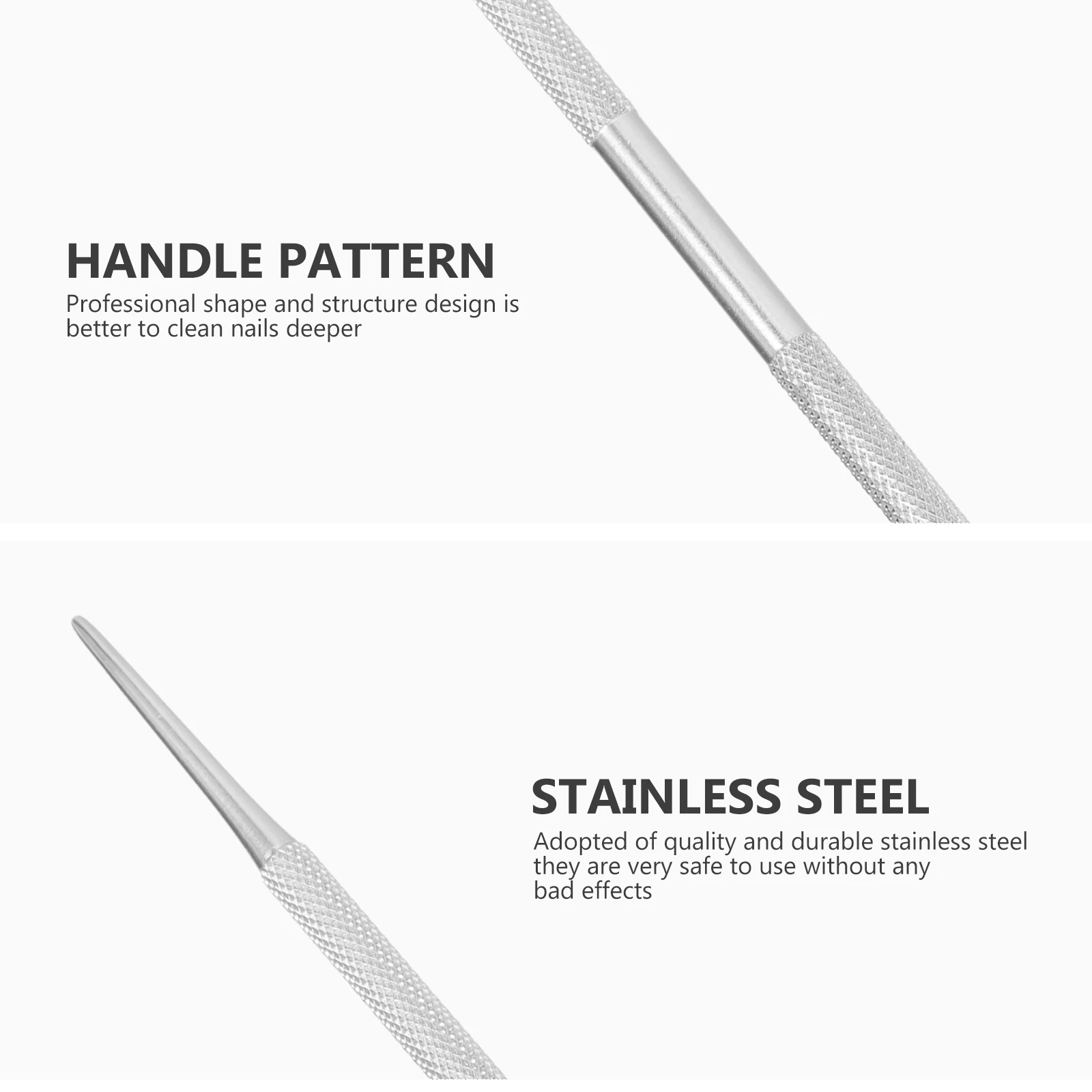 6Pcs Nail Grooming Kit Stainless Steel Nail Dirt Removal Tools Professional Pedicure Care Set for Ingrown Correction