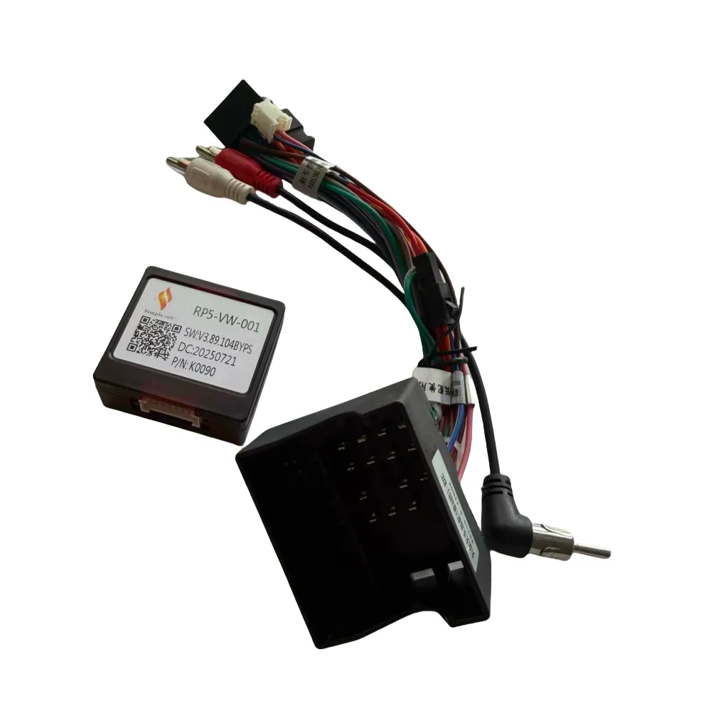 Caja Canbus RP5-VW-001 para VW Tiguan, Sharan, Amarok, Bora, Skoda, Seat Leon MK2, Altea, Altea XL, Ibiza, Toledo, Radio de Coche Android de 16 Pines