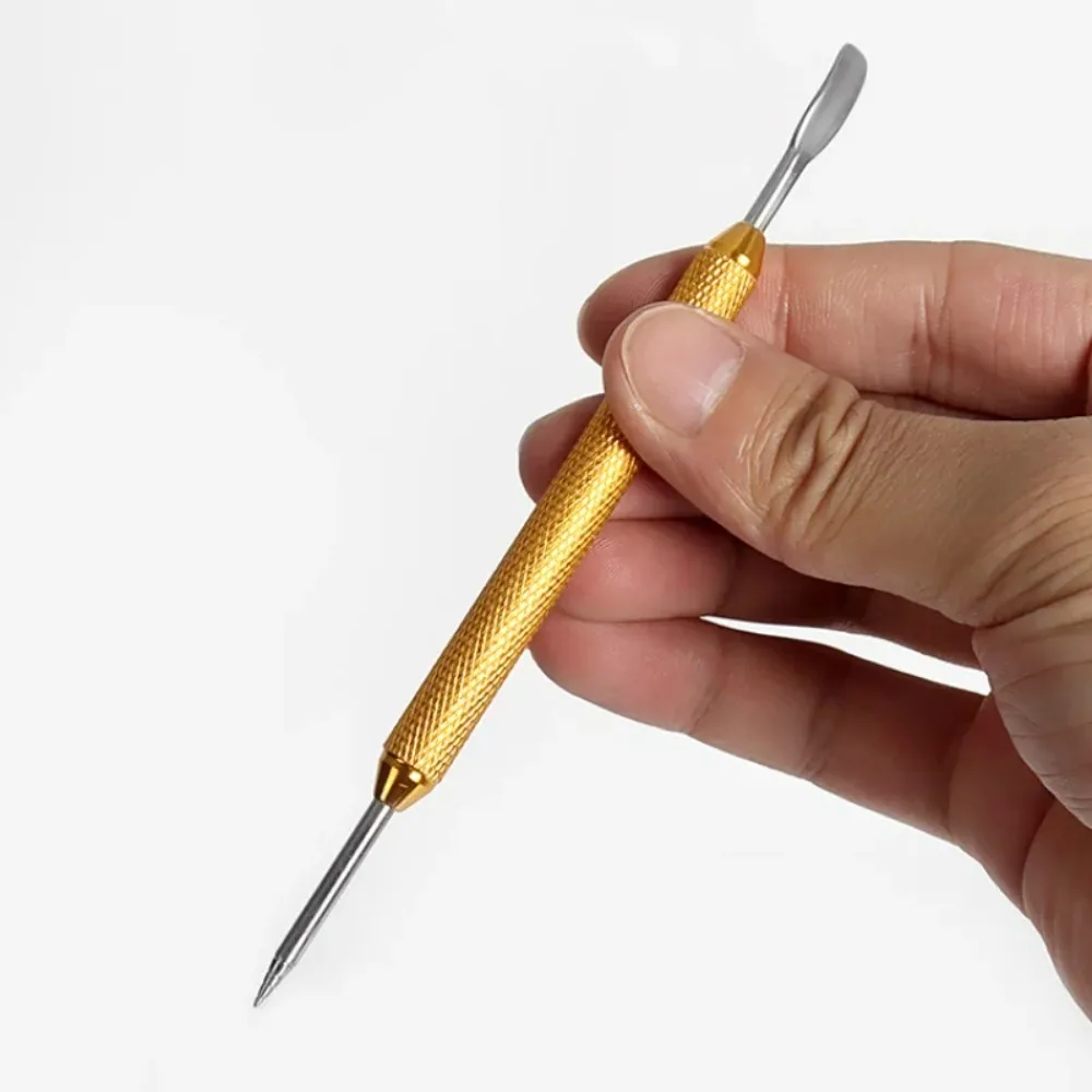 Household Stainless Steel Coffee Latte Art Needle Double Tips Rust-proof Latte Art Pen Non-slip Handle Carved Stick Cookies