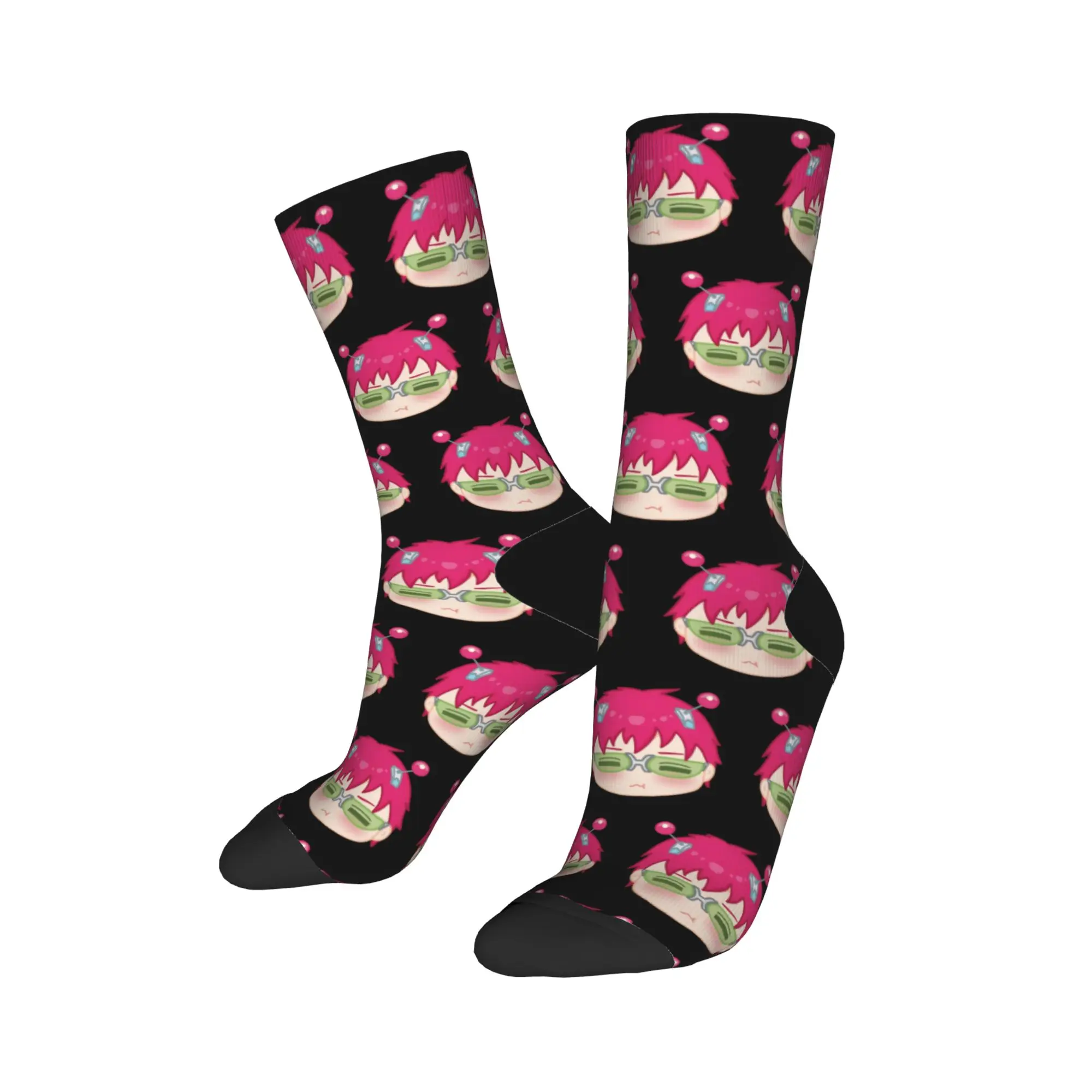 Happy Funny Men's Socks Crazy Kusuo Saiki K Chibi Style Sock Polyester  High Quality Women Socks Spring Summer Autumn Winter
