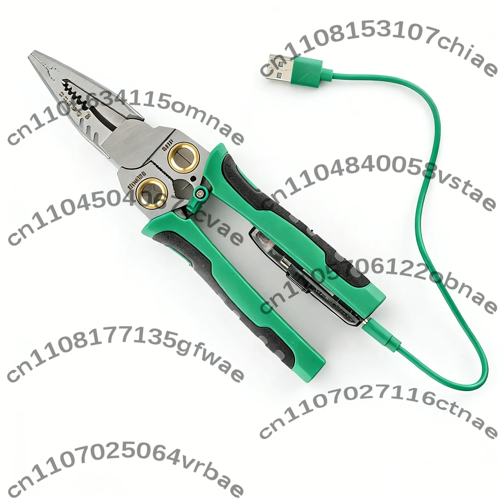 Rechargeable model Stripping Pliers with Voltage Tester Versatile Wire Stripping Pliers With Electricity Measurement Cutting Cri
