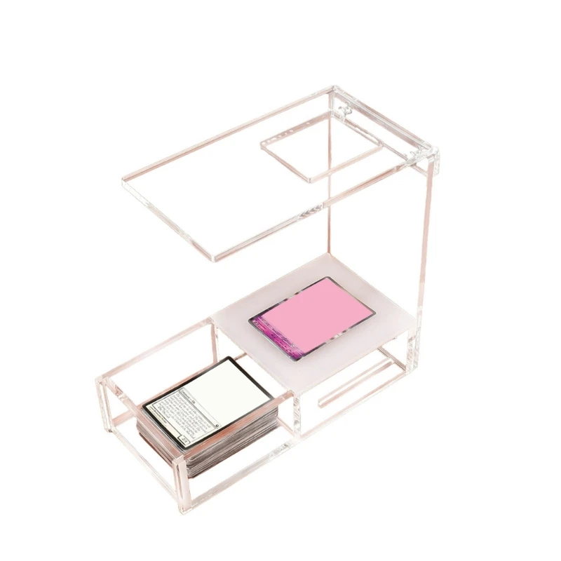 

Clear Acrylic Trading Card Scanner Stand with Detachable Drawer Phone Holder