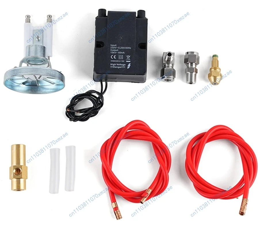 Waste Oil Burner System Kits Siphon Full Cone Oil Nozzle Air Atomizing Sprayer 15KV Ignition Transformer Air Swirler of Burner