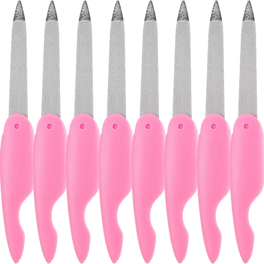 

8Pcs Nail File Set Metal Folding Double Side Buffer Nail Files for Fingernails Toenails Professional Manicure Pedicure Tools