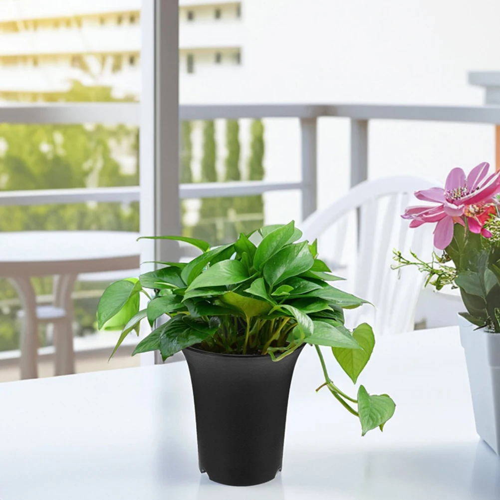 

10 Pcs High Waist Plastic Flower Pot Starter Planters Bonsai Pots for Indoor Plants Round Nursery