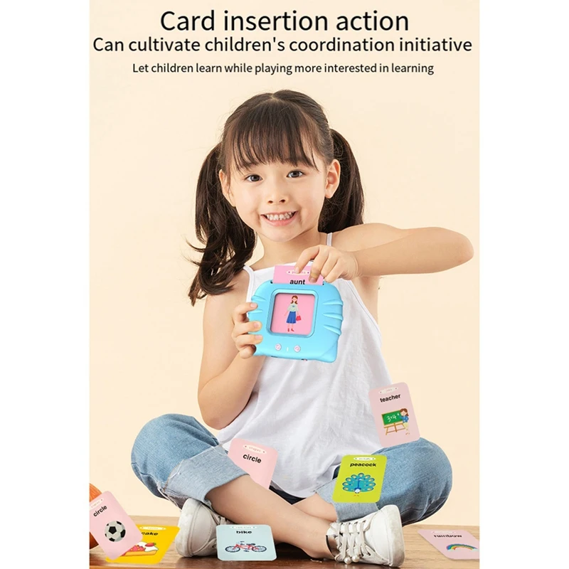 Learning Talking Flash Cards Early Educational Toys Baby Learning Reading Machine Interactive School Supplies Durable