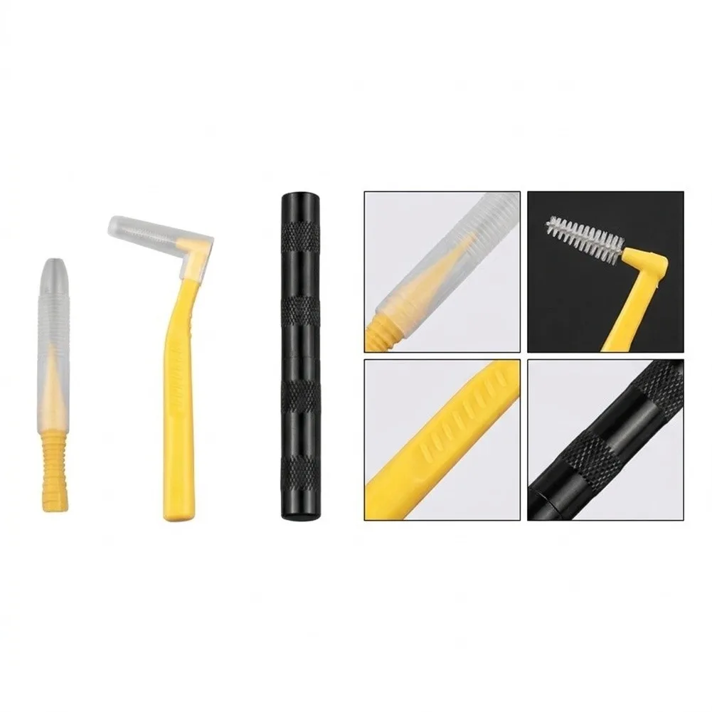 Airbrush For Cleaning Kit 3PCS Nozzle Needle Cup Brush Set For Spray Tool Maintenance Deep Clearing Accessories Yellow