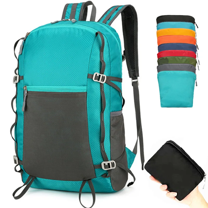 Foldable Travel Backpack Light Weight Men Outdoor Camping Climbing Bags Waterproof Large Hiking Trekking Folding Sport Rucksack