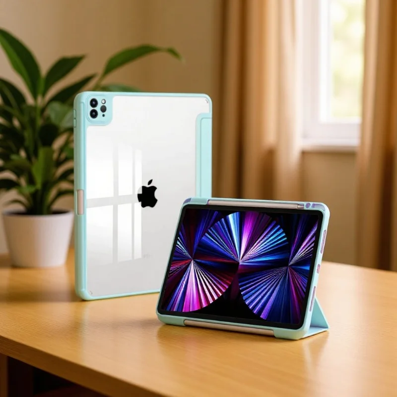 

Чехол для iPad Pro 11 дюймов 4-го/3-го/2-го/1-го поколения/iPad Air 11 дюймов/5/4-го поколения. С прорезью для ручки и мягким корпусом из ТПУ.