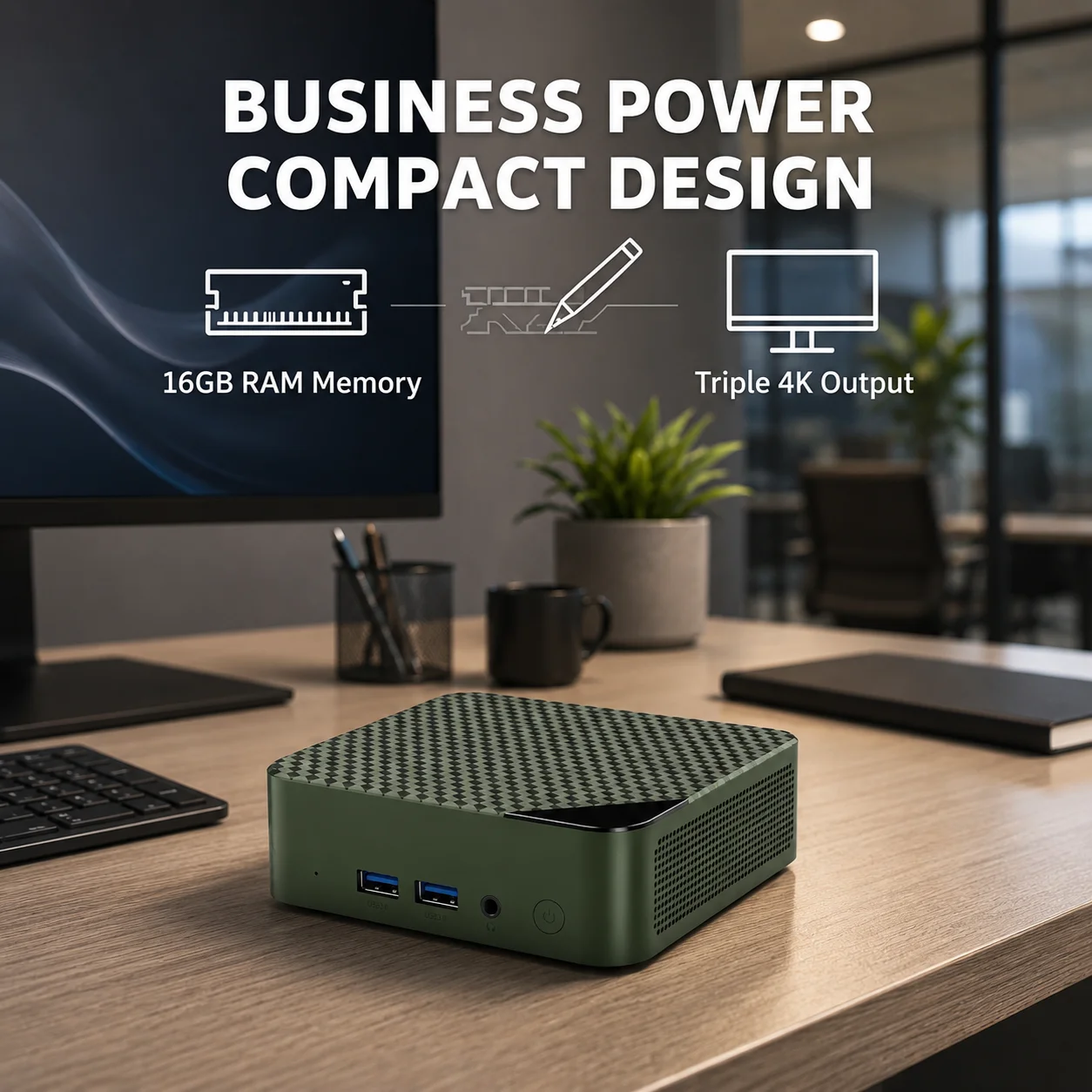 WIFI 6 BT5.2 Mini PC Intal Core I3-6100 Special Computer Windows 11 SSD 2TB RAM 16GB  PC Gamer