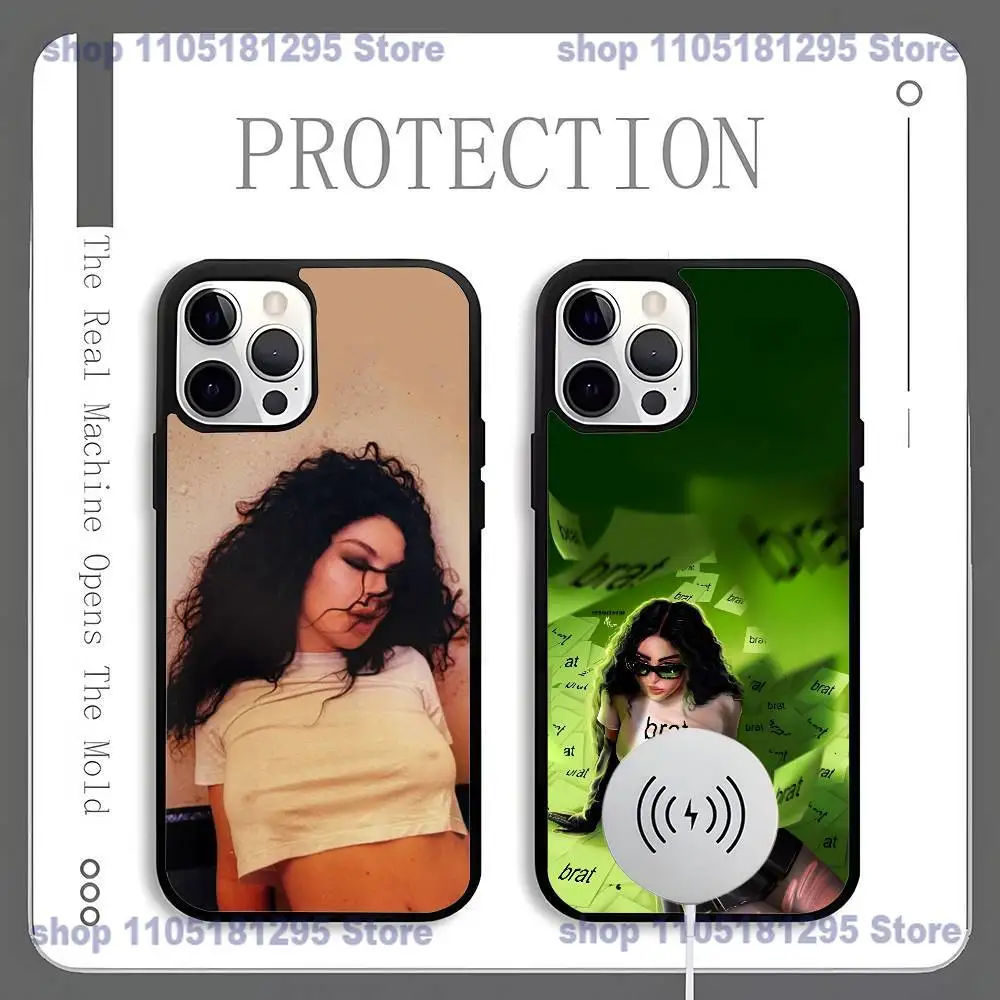 

Charli XCX Brat Phone Case For iPhone 17,16,15,14,13,12,11,Pro,Max,Plus,Mini,SE4,E Magnetic Magsafe Wireless Charging